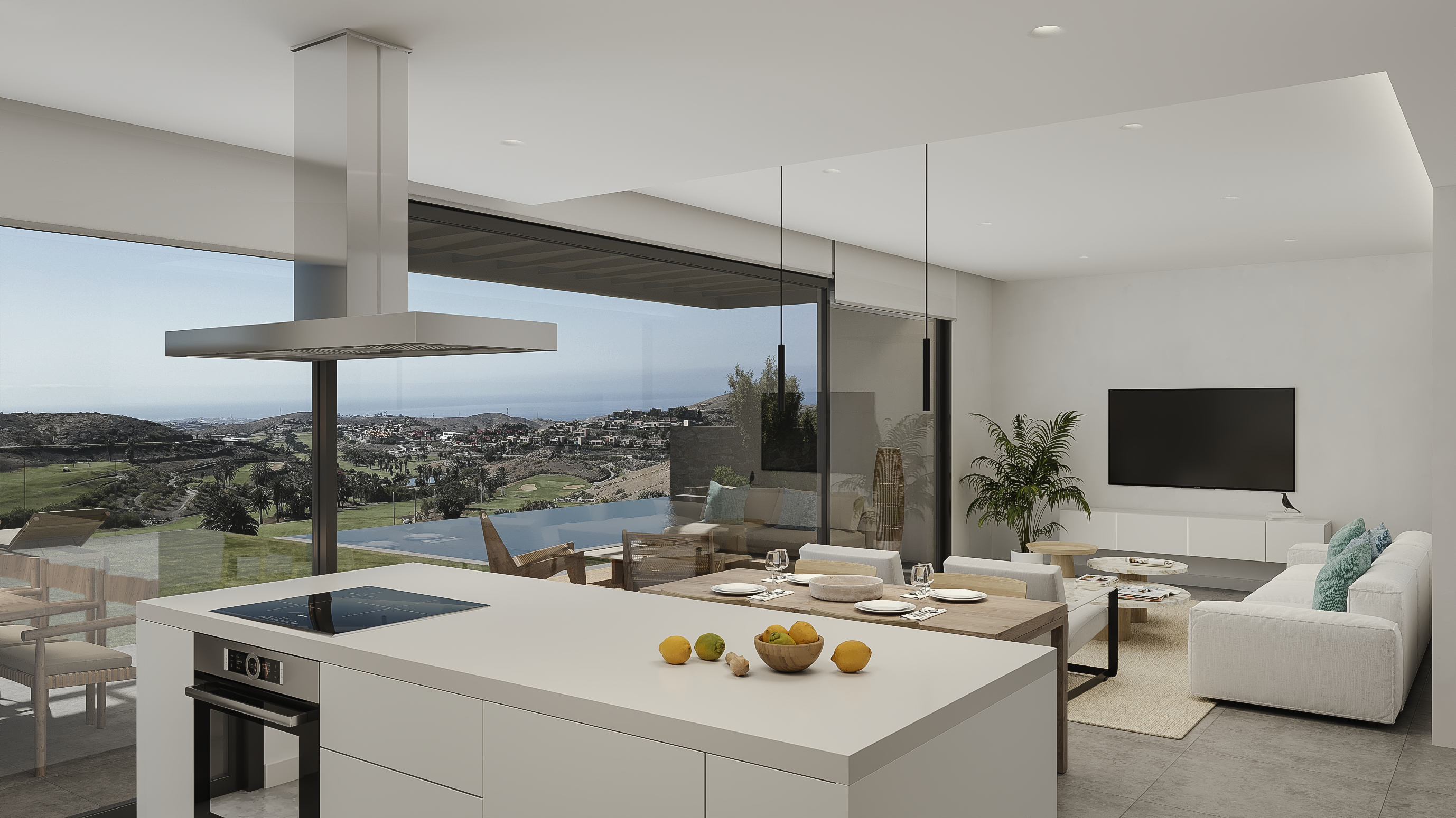 HOYO19 Luxury Golf Homes in Gran Canaria - Kitchen render (interiors)